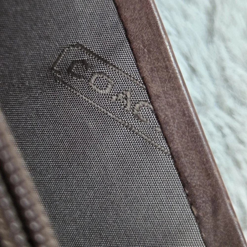 VTG Coach Wallet Brown Leather Change Coin Purse 5"X3" Zip Snap Key Ring 6 Slots - Picture 6 of 8